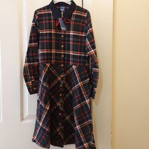 NuVo plaid waisted buttondown dress sz 8 / 10 NWT